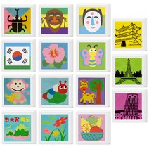 [동화오피스] 데코샌드 액자만들기 / 샌드아트 DIY 어린이 만들기키트, 107 하회탈, 1개