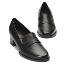 엘칸토 천연 소가죽 쿠션업 여성 발편한 베이직 로퍼 정장 구두 무광블랙 NC이천점 LCWD41U04C