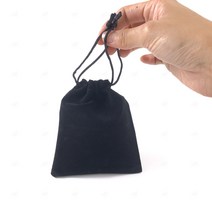 20x25cm 블랙 벨벳 주머니 미니 파우치 보석 소품 보관 수납
