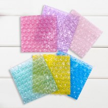 충격완화 뽁뽁이 안전봉투 10x10 컬러 하트 에어캡_1P, 로즈레드1P