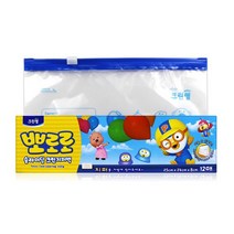 크린랩 뽀로로 슬라이딩 지퍼백대 12매 / 스탠딩, 없음