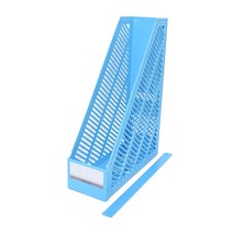 굿오피스 개폐형 파일꽂이 서류꽂이 화일박스 냄비뚜껑 쟁반정리 화일함 플라스틱, 하늘