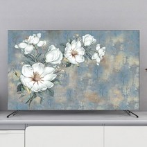단순 현대 TV 후드 먼지 커버 홈 세트 방진 천 32-80 인치 장식 꽃 탄성, [14] Art flower 6, [01] 32 inches