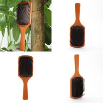 마트498 쿠션 헤어브러쉬 원목 우드빗 고급빗 두피마사지빗 정전기방지빗 엉킨머리빗 모텔비품