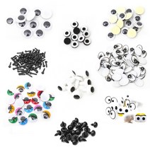 인형눈알재료 눈알공예 모음, 06) 20mm / 약 60입, F 원형눈알(검정)