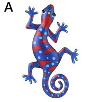 정원 장식 금속 도마뱀 예술 야외 뒷마당 금속 동물 장식 선물 홈 데코 마이크로 풍경 매달려 장식, a