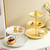 루이드롱 폴란드식 2단 3단 디저트 트레이 미니 케이크돔 간식접시, A(안심포장발송)