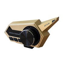 도쿨러 오토바이 헬멧 블루투스 5.0 헤드셋 BT18, 골드