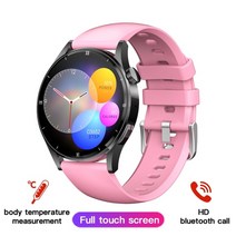 스마트워치 헬스워치 웨어러블 2022 new for huawei watch gt3 pro amoled smart watch men custom 다이얼 전화 응답 스포츠 피트니스, 실리콘 핑크