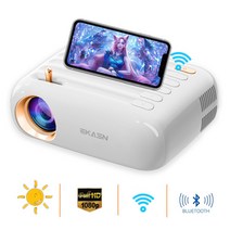 EKASN 빔프로젝터 4K 8000루멘 600W 안드로이드 9.0 시스템 NETFLIX/YOUTUBE 시청 지원, V1