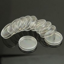 38mm 10 pcs 클리어 라운드 케이스 동전 저장 캡슐 홀더 플라스틱 유용, 10개