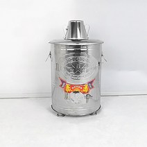 쓰레기 소각로 스텐 드럼통 소각 소형 농막 화목난로, 일반 소형 골드 30.5cm