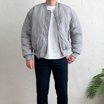 융털 기모 안감 남자 오버핏 겨울 항공 점퍼 2컬러