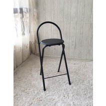 접이식 홈바 의자 아일랜드 식탁 체어 바체어, 2 블랙 60CM
