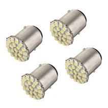 4X 1157 T25 BAY15D 22 SMD LED 흰색 자동차 정지 테일 턴 브레이크 라이트 전구 램프, 01 green