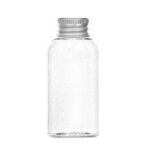 허브스프레이 플라스틱용기 알루미늄캡 실버캡10~500ml, 50ml(타원형), 투명용기, 1개