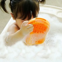 [유아어린이주니어장갑빠른배송] 비비또 실리콘 키즈 어린이 목욕장갑, 미모사