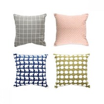 사각 소파 침대 쇼파 쿠션 숲속나무 화이트베어 코발트블루