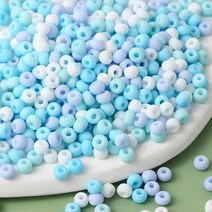 4mm 스크럽 미네랄 실색 유리 비즈 DIY 반지 목걸이 팔찌 열쇠고리 구슬 액세서리 재료, 혼합색상B-0609약10G, (1 부)