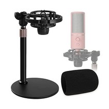 Razer Seiren X 충격 마운트가 있는 데스크탑 마이크 스탠드 폼 윈드스크린 팝 필터 쇼크 조절 가능한 스탠드 Razer USB 스트리밍 Frgyee의 진동 소음 감소, Table Stand