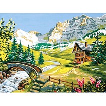 스위스 알프스 초원 농장 우드 직소퍼즐 설산 오두막집 인더숲 보면 기분이 좋아지는 유화감 자연풍경 행운 부귀 모으는 조각퍼즐 집콕취미 스트레스 해소 집중력향상 선물용 11종, 1000조각, 농장 풍경 퍼즐선택04
