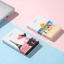 외장하드 2t USB 3.02.5인치 TV하드 1t type-c 안드로이드폰 지원, 공식 표준, 아름다운 해변+2TB+ 천 가방