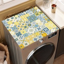 냉장고커버 민족 바람 드럼 세탁기 먼지 커버 전자 레인지 냉장고 커버 수건 커버 천 가죽 방수 침대 옆, 에스닉무늬 F섹션 가죽장식_맞춤형 크기는