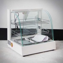업소용 미니온장고 미니쇼케이스 핫도그 핫바 진열대, WH 2단