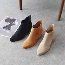 제이슈즈 컬린 스웨이드 앵클부츠 굽5cm