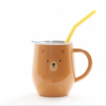 모던하우스 중앙로역점 파티애니멀스 빨대 보온컵 255ml 곰 KI0521014