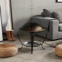 옛날화로 미니화로 빈티지 화덕 불멍 화로 주물화로, 56x45 골드