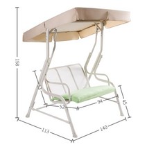 가정용 그네 스윙 흔들 의자 실내 야외 정원 발코니 카페 펜션, 01.그린 싱글