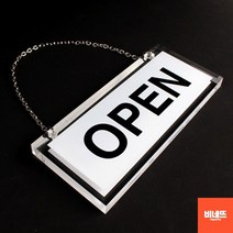 OPENCLOSE 문팻말 내부간판 사인물 투명 문표시 손팻말 클로즈