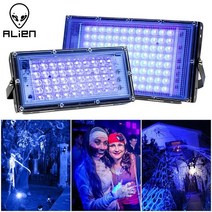 싸이키조명 나이트 노래방 클럽 파티 조명 외계인 50w 100w led uv 블랙 라이트 무대 blacklight 자외선 홍수 효과 빛 할로윈 xmas 댄스 dj 디스코 바, 150w 프로, 220v 플러그 없음
