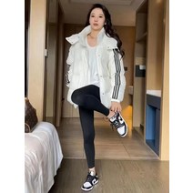 【가벼운 버전】패딩 여성 쇼트 2023 프리미엄 패션 스타일링 화이트 오리털 점퍼 메이커 도매69212