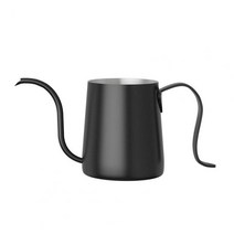 모카포트 인덕션 동주전자 핸드드립 스테인레스 바리스타 250ml 스틸 차 냄비 식품 귀, 검은색