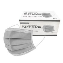 메이크잇 [대형] 그레이일회용마스크 50매, 그레이50매