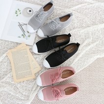이쁜언니 아멜리아 니트소재 스니커즈 토장식 끈스니커즈
