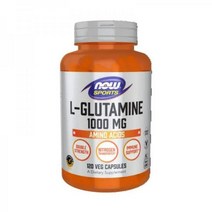 NOW스포츠 L글루타민 1000mg 아미노 애시드 120베지캡슐 더블 스트렝스, 120.0 Servings (Pack of 1)