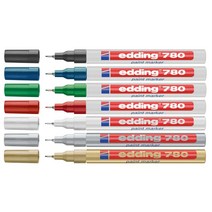 패브릭마카 독일 Edding 780 알코올 내성 고온 마커 0.8MM 금속판 펜 1 개, 01 WHITE