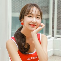 가발매니아 플리츠 31cm리얼포니(제디원사) 포니테일가발 묶음머리가발 올림머리가발, 초코브라운