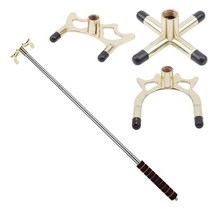 당구 3pcs 개폐식 당구 큐 랙 브리지 헤드 뿔 막대 홀더 스누커 풀 플라스틱 사슴뿔, 로드와 3개의 클럽 헤드