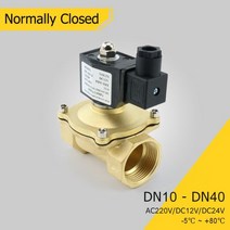 솔밸브 AC220V DC12V DC24V 방수 코일이 있는 황동 솔레노이드 밸브 공기 오일용 DN10/15/20/25/32/40 워터 1/2