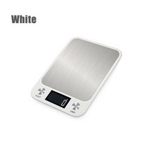 커피저울 스마트 전자 저울 주방 요리 천칭 자리 식품 보석 디지털 무게 균형 커피 정밀 금액 스테인레스 스틸 미니, 하얀