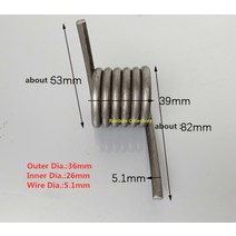 2 개대 5.1x36mm전기 원형 톱 비틀림 스프링, 한개옵션0