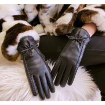 YAPOGI 겨울 여성 보온 기모 도톰 양가죽장갑 패션장갑