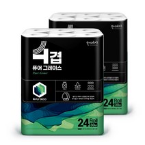 한예지 4겹 퓨어그레이스 화장지 30m 24롤 2팩 휴지, 단품