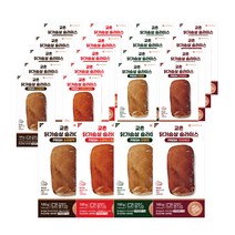 [교촌] 프레시업 슬라이스 닭가슴살 4종 혼합 20+2팩 100g, 갈릭12팩+바베큐10팩