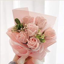 졸업식 기념일 핑크 비누 꽃다발, 6송이