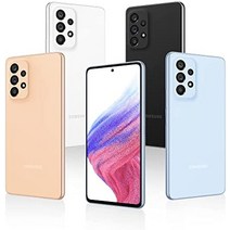 Samsung Galaxy A53 5G 스마트폰 듀얼 SIM Android 휴대전화 6GB RAM 128GB 저장용량 어썸 블랙 + 30개월 보증-32889, 검은색, 하나의